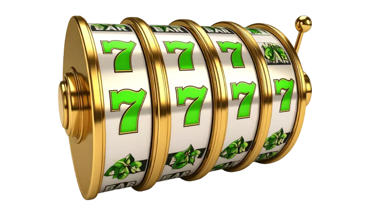 بكرات WinWin الذهبية تدور، مع أرقام 7 خضراء لامعة تجلب الحظ